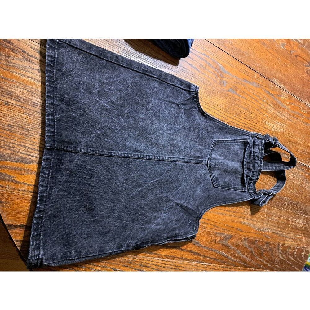 Small Forever21 Los Angeles Black Denim Jean Jumper Mini Dress Suspender Dress